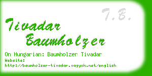 tivadar baumholzer business card